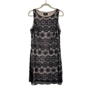 Alexa‎ Admor Lace Party Sheath Tank Dress Black Whimsigoth Witchy Lined Size L